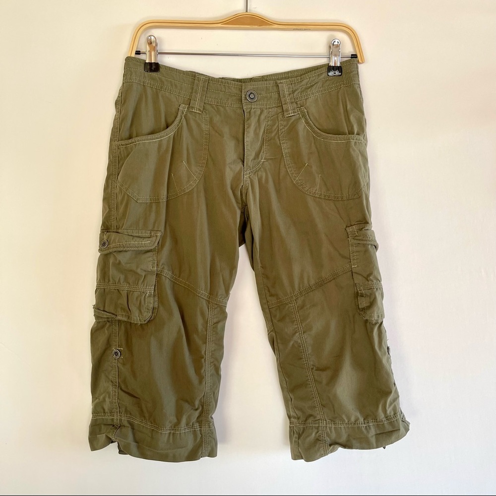 Kuhl Olive Cargo Bermuda Shorts - Military Green